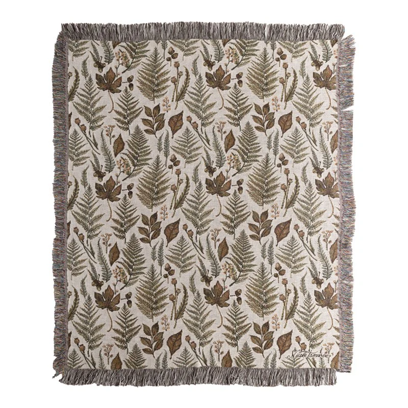 Fall Splendor All Over Leaves Tapestry Throw Blanket