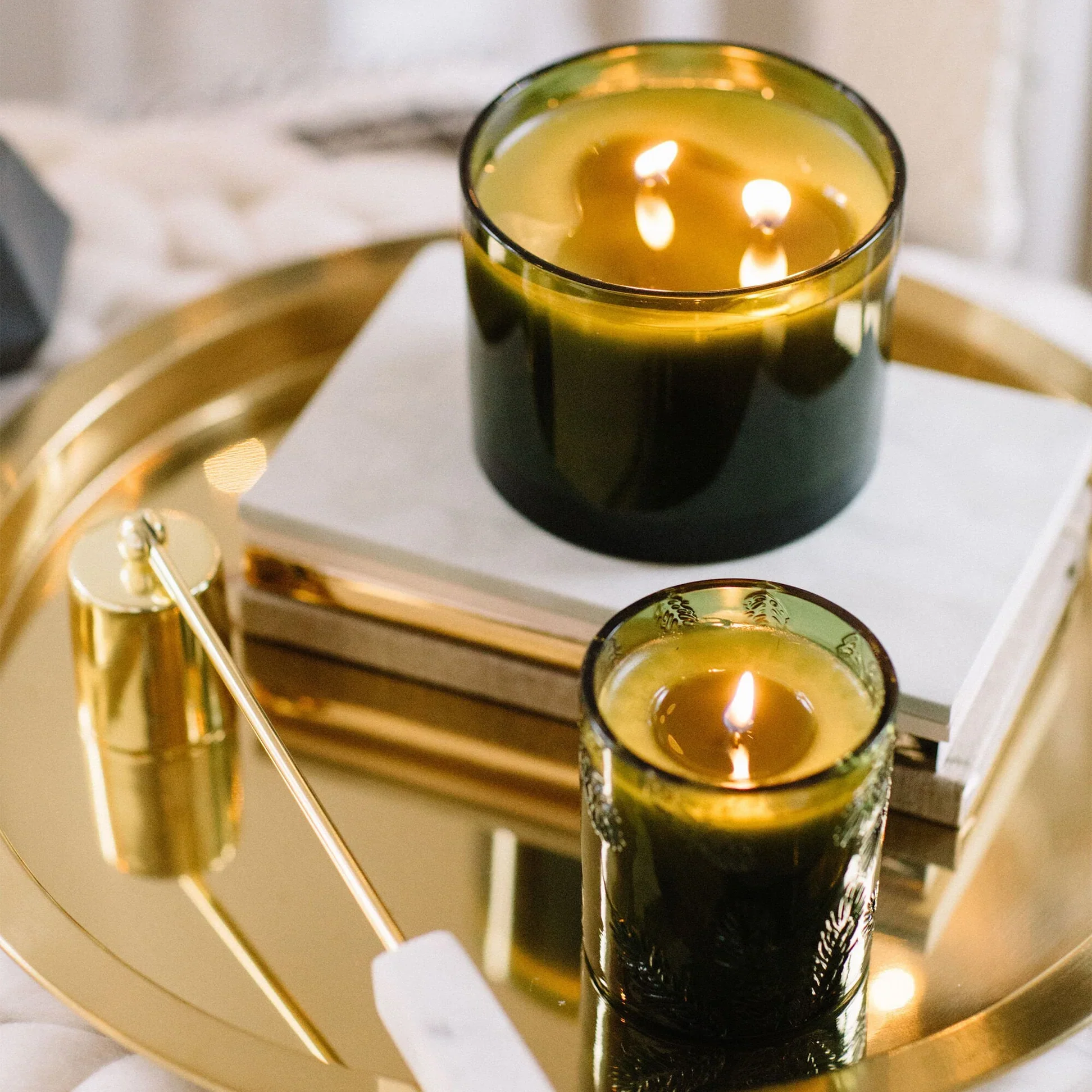 Frasier Fir Green Glass Candle - Image 3