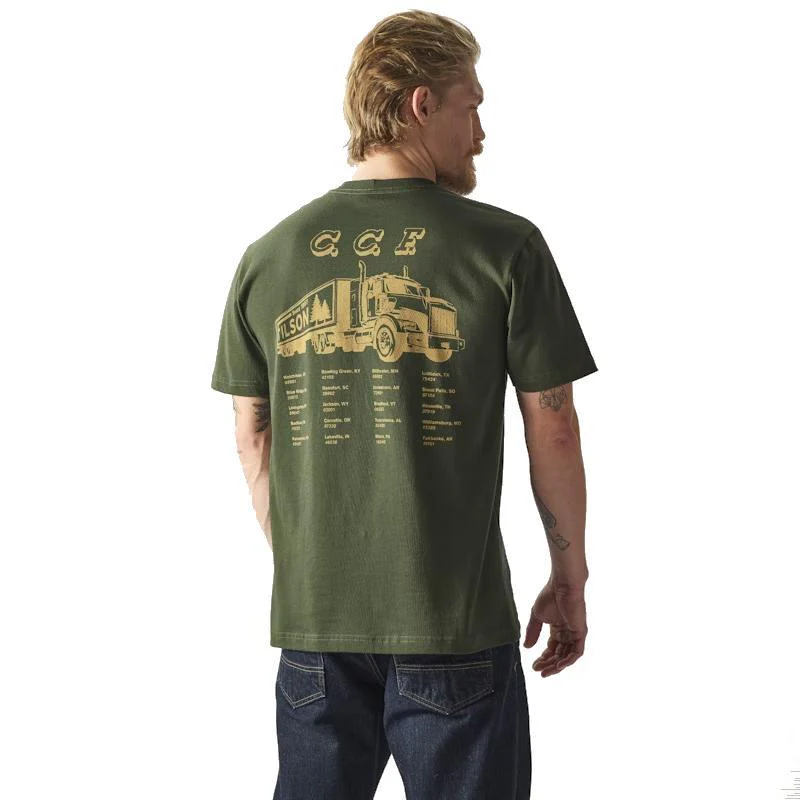 Filson Mens Pioneer Graphic Short Sleeve Tee Timber - Image 2