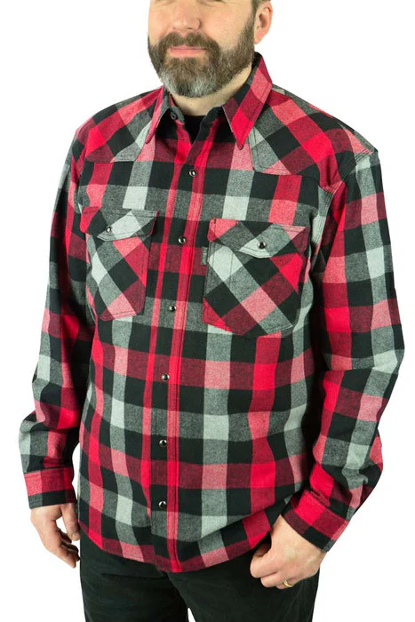 Five Brother Workwear Men's Original 9oz Western Brawny Flannel Shirt - Image 5
