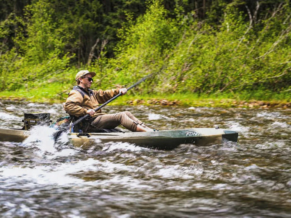 NuCanoe Flint Kayak With Fusion Seat | Blue/Black - Image 7