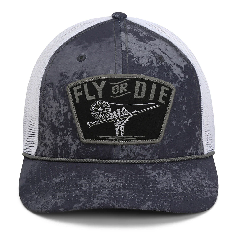 Fly or Die Hat Fly Fishing Mesh Back Rope Cap - Image 2