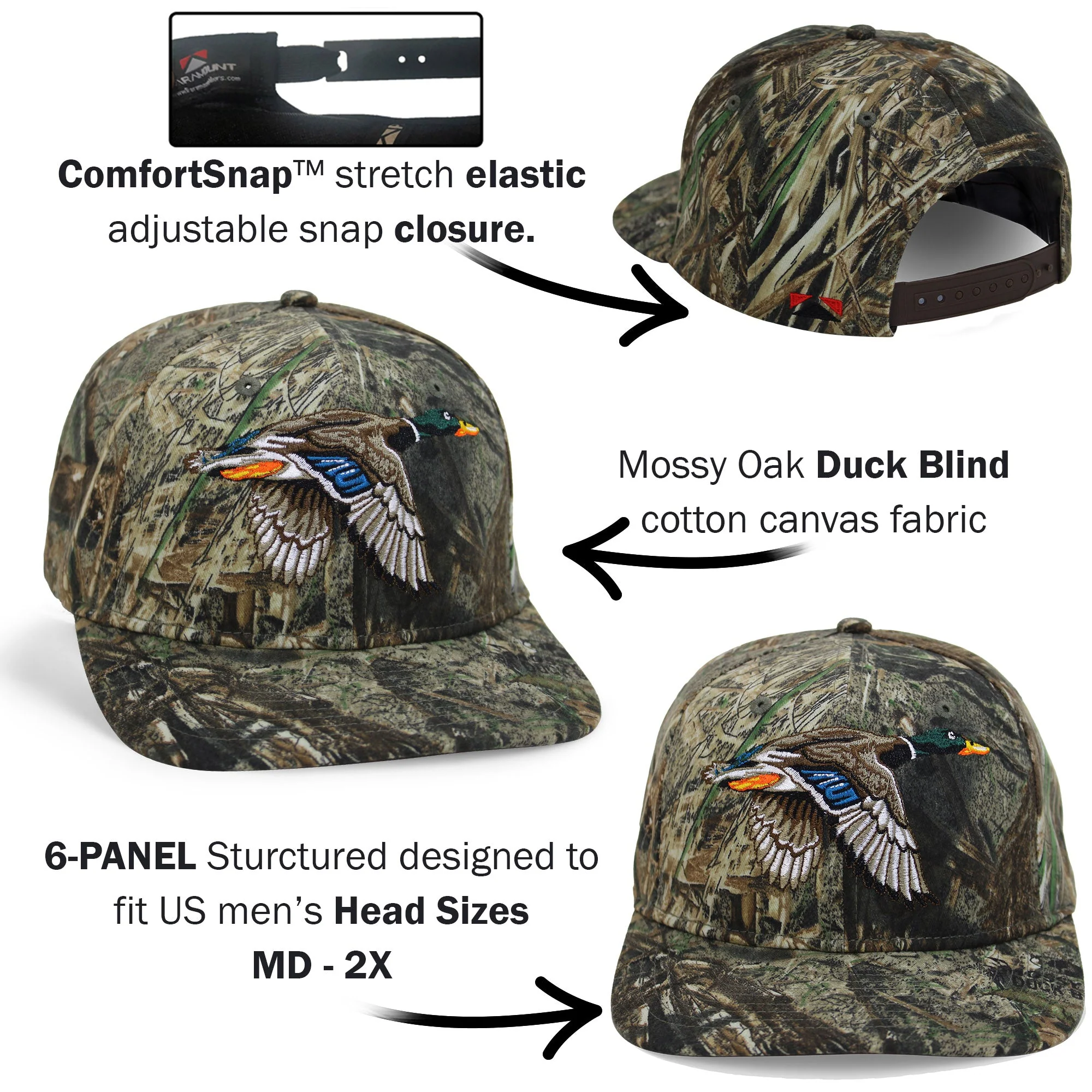 Flying Mallard 6-Panel on Mossy Oak Duck Blind - Image 2