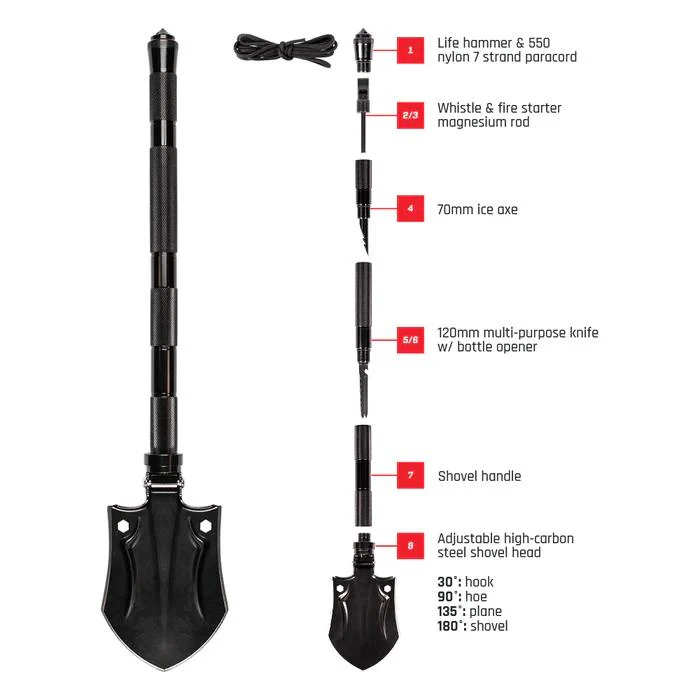 Fox Outdoor Products 8in1 Shovel - Image 2