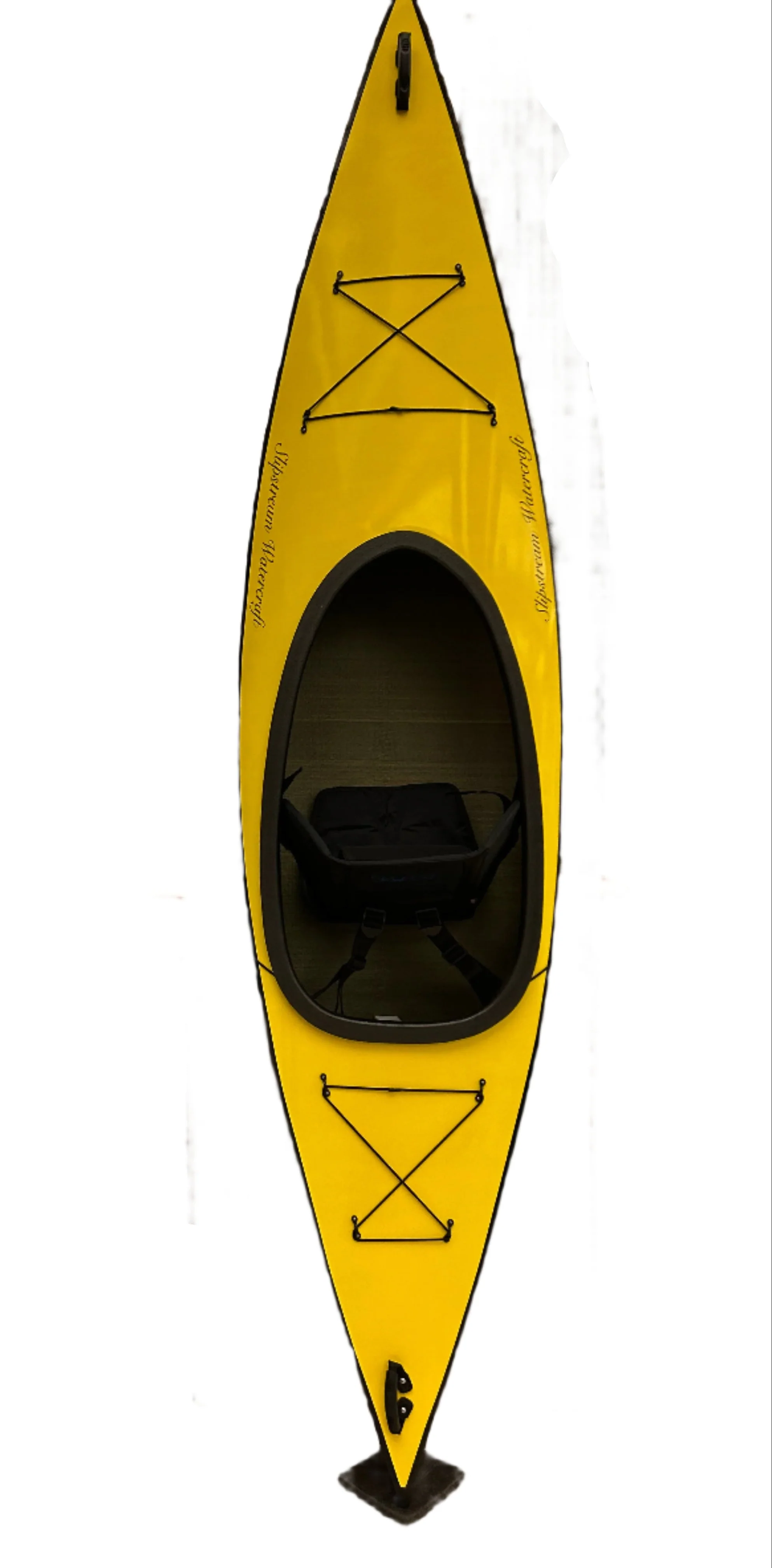 Slipstream Ganzer 105 Kayak Vacuum Infused Layup | Egg Yolk Yellow Deck, Natural KCH Hull