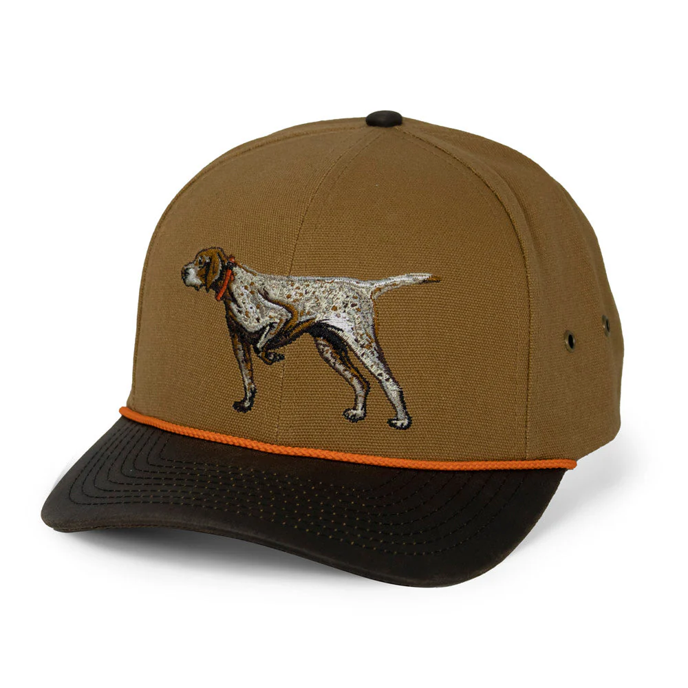 German Shorthaired Point Canvas Cap Wax Cloth Visor - Image 2