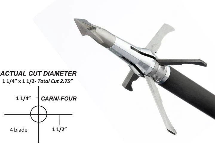 Grim Reaper Pro Carni-Four Four-Blade 100gr Broadhead - Image 2
