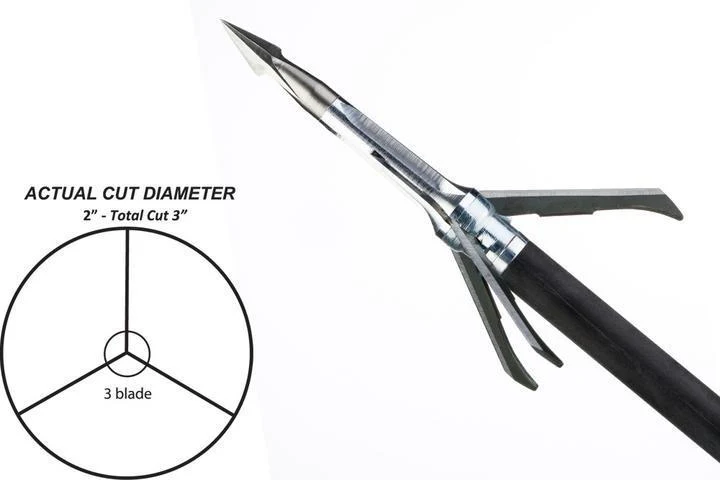 Grim Reaper Pro Whitetail 100gr Mechanical 3-Blade Broadhead - Image 2