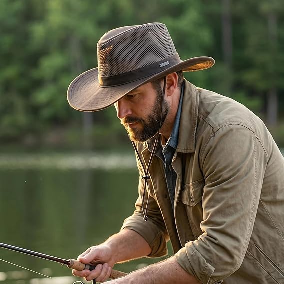 Hayes Cowboy Mesh Brimmed Hat | Chocolate - Image 5