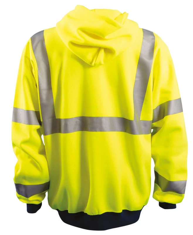 Premium Wicking Hi-Vis Full Zip Hoodie Sweatshirt - Image 2
