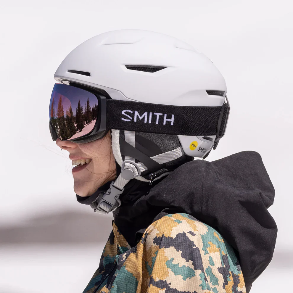 I/O MAG S Snow Goggles | Black with ChromaPop Everyday Rose Gold Mirror Lens - Image 2