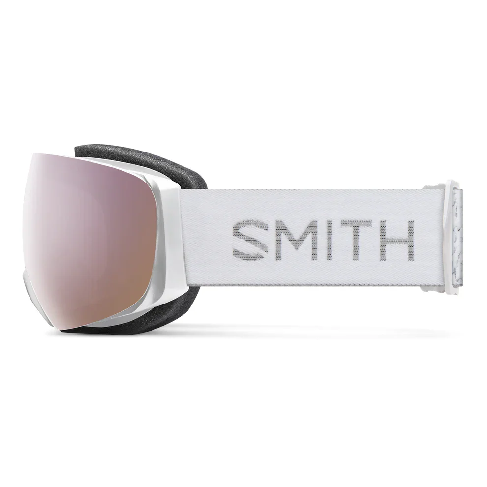 I/O MAG S Snow Goggles | White Chunky Knit with ChromaPop Everyday Rose Gold Mirror Lens - Image 5