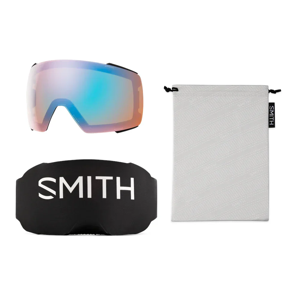 I/O MAG S Snow Goggles | White Chunky Knit with ChromaPop Everyday Rose Gold Mirror Lens - Image 6