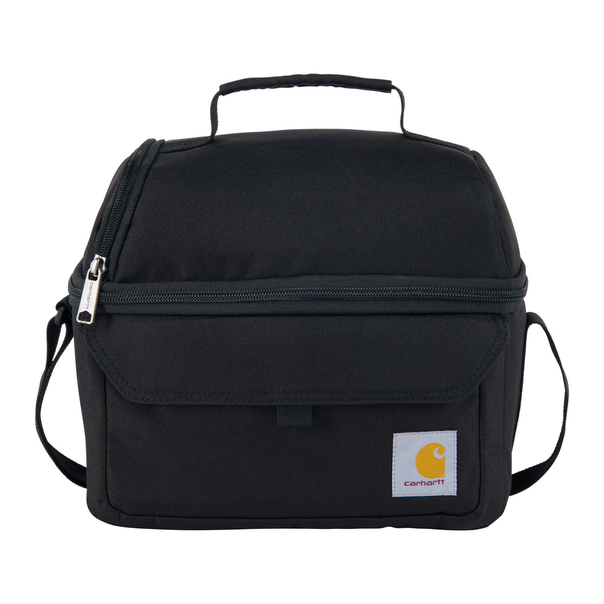 Insulated 12 Can Two Compartment Lunch Cooler | Black