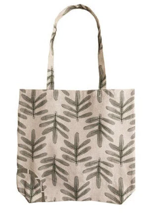 Into The Garden Cotton Tote Bag | Green Leaves