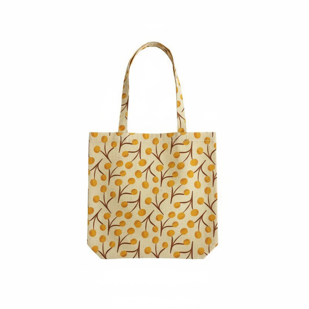 Into The Garden Cotton Tote Bag | Yellow Trees