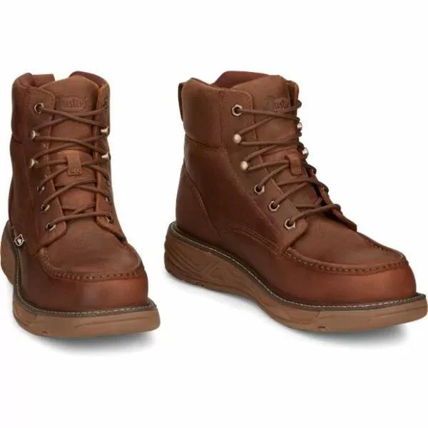 Men's 6" Rush Nano Composite Toe Waterproof Work Boots | Brown - Image 2