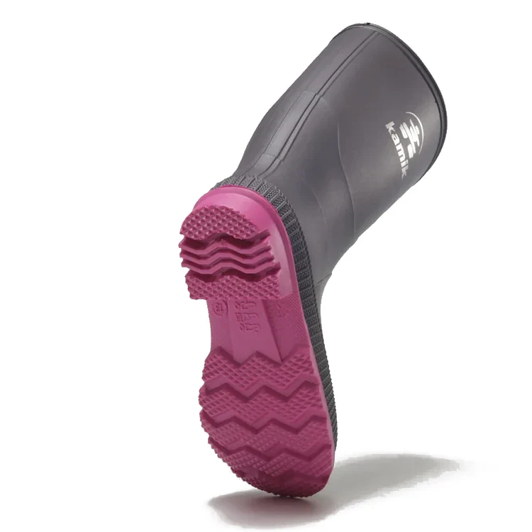 Kids' Stomp Rain Boot | Charcoal Magenta - Image 3