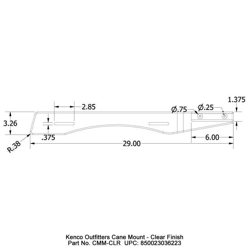 Kenco Outfitters Ash Canoe Motor Mount - Image 2
