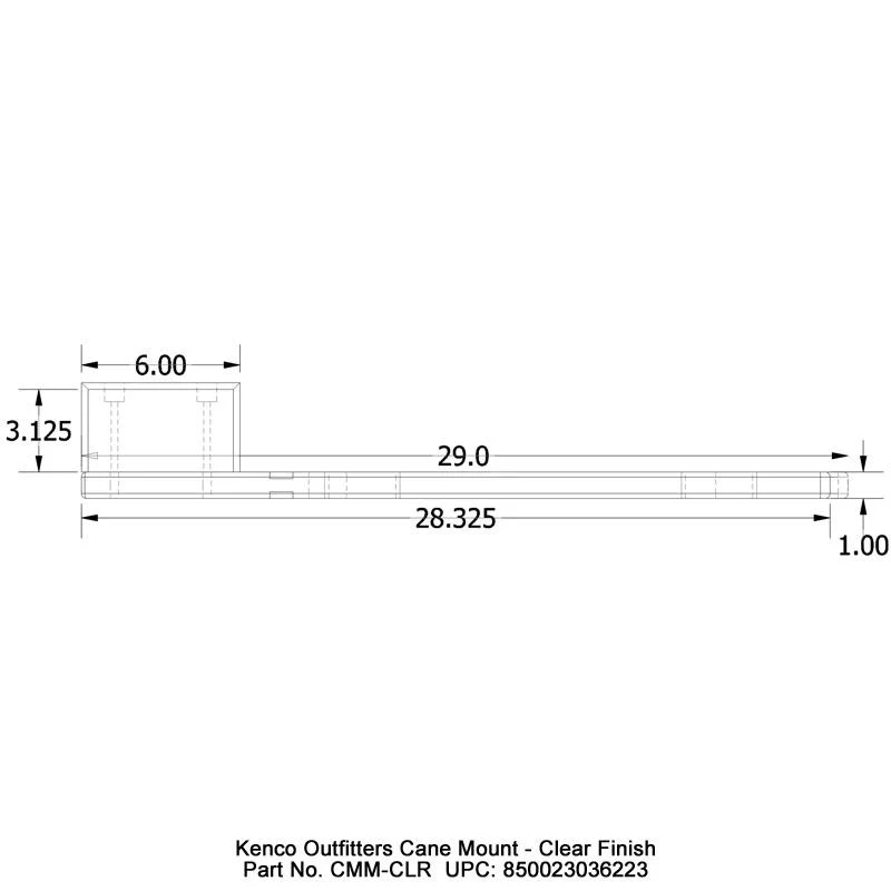 Kenco Outfitters Ash Canoe Motor Mount - Image 3