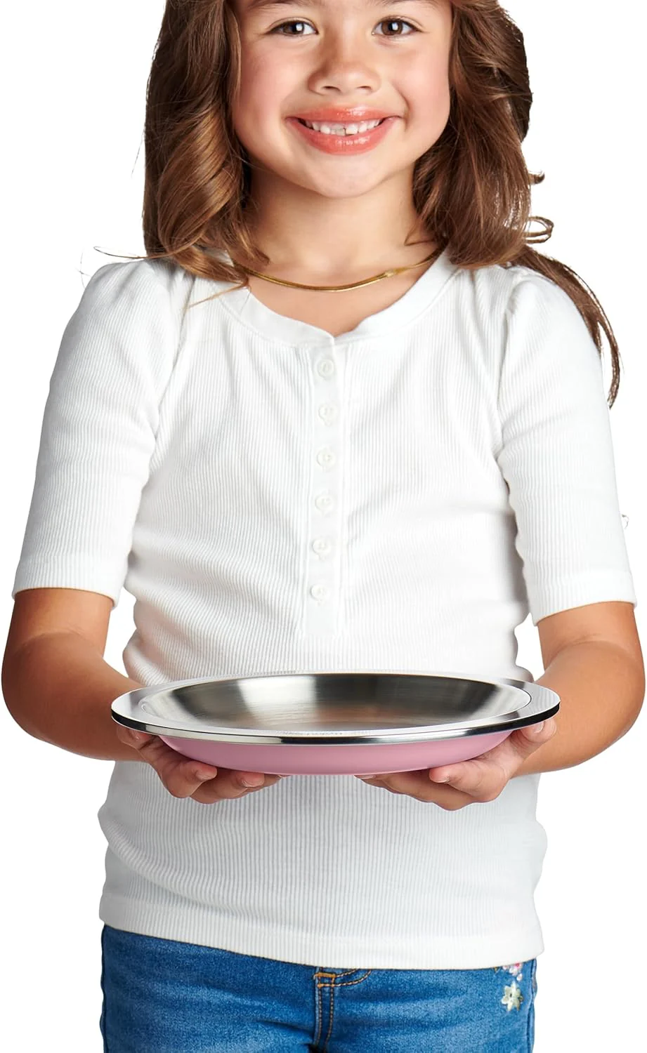 Kid's Stainless 7" Plate | Blossom Pink - Image 2