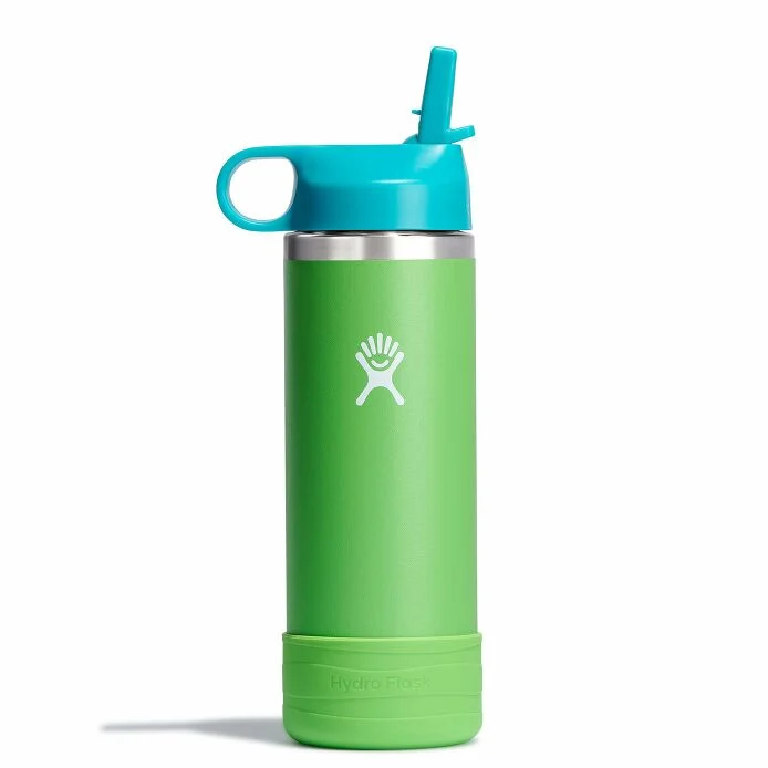 Kid's 18oz Wide Mouth Straw Cap Bottle | Grass - Image 3