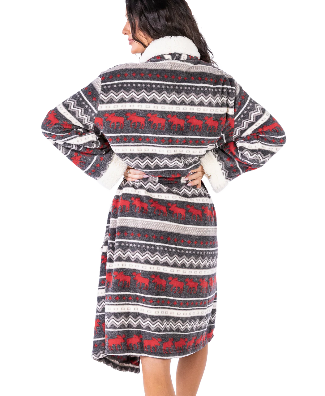Lazy One Women's Cabin Moose Robe - Image 5