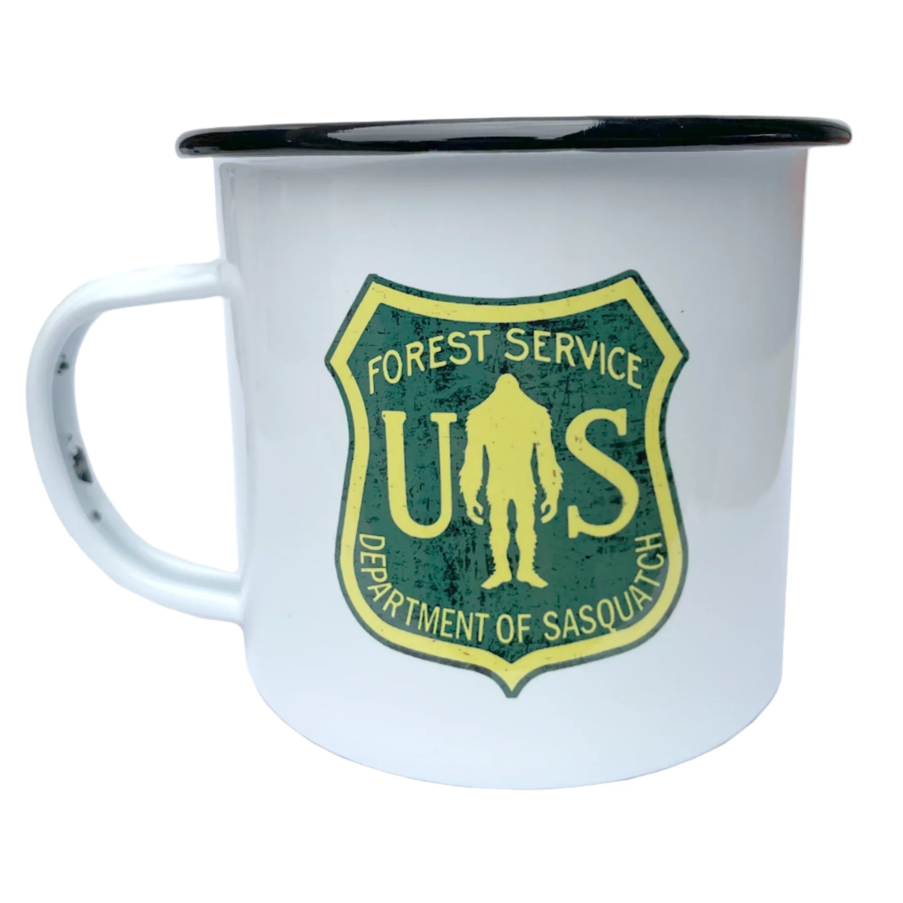 Leave Only Footprints Mug | Black Rimmed