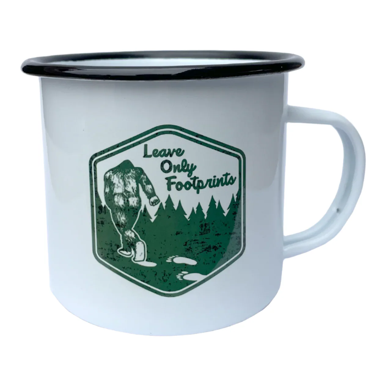 Leave Only Footprints Mug | Black Rimmed - Image 2