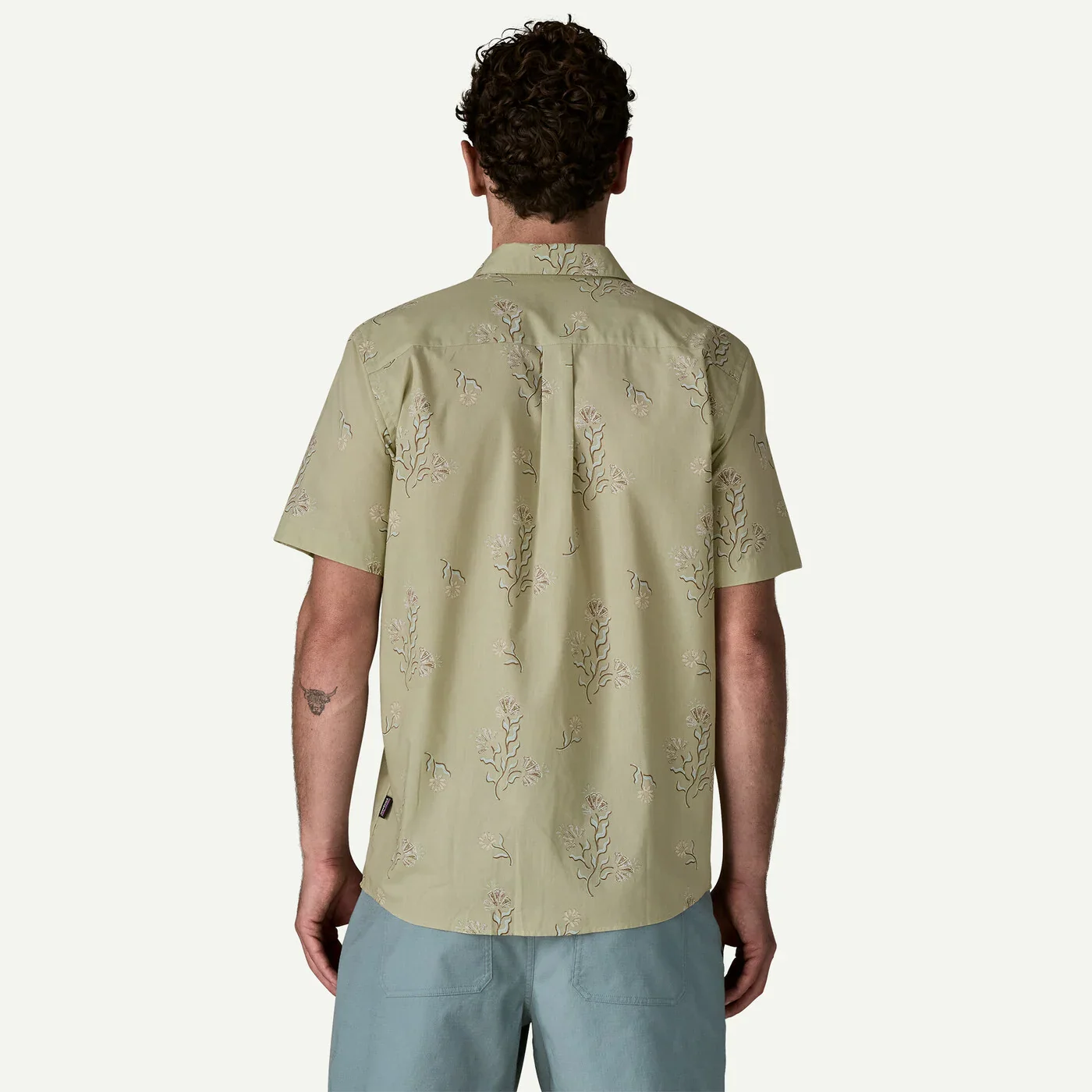 Men's Go-To Shirt | Ocean Blooms: Weathered Stone - Image 2