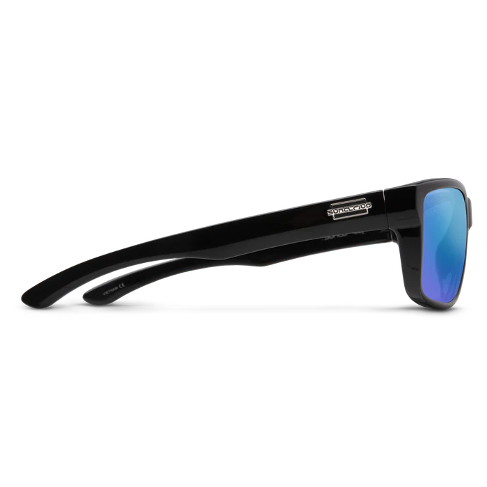 Mayor Sunglasses | Black with Polarized Blue Mirror Lenses - Image 3