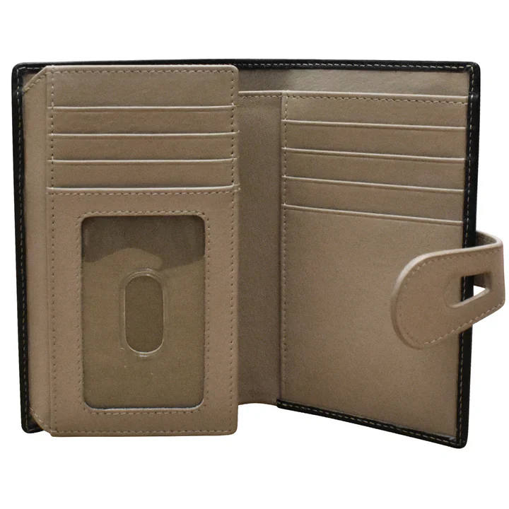 Medium Cut Out Tab Wallet | Black Taupe - Image 3