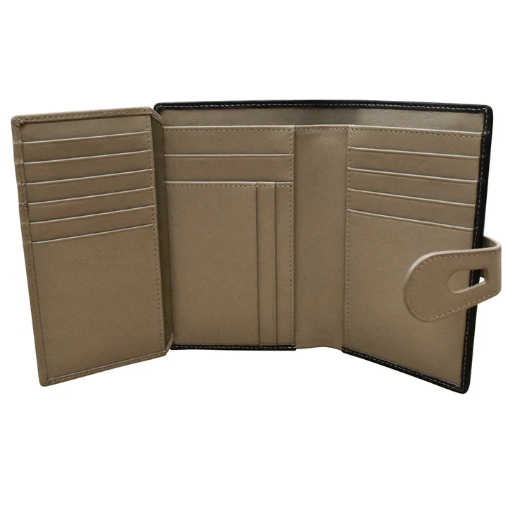 Medium Cut Out Tab Wallet | Black Taupe - Image 4