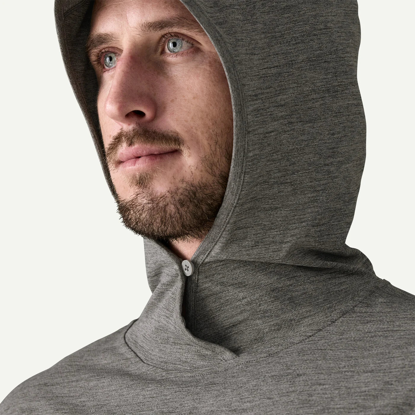 Men's Cap Cool Sun Hoody | Forge Grey Noble Grey X-Dye - Image 7
