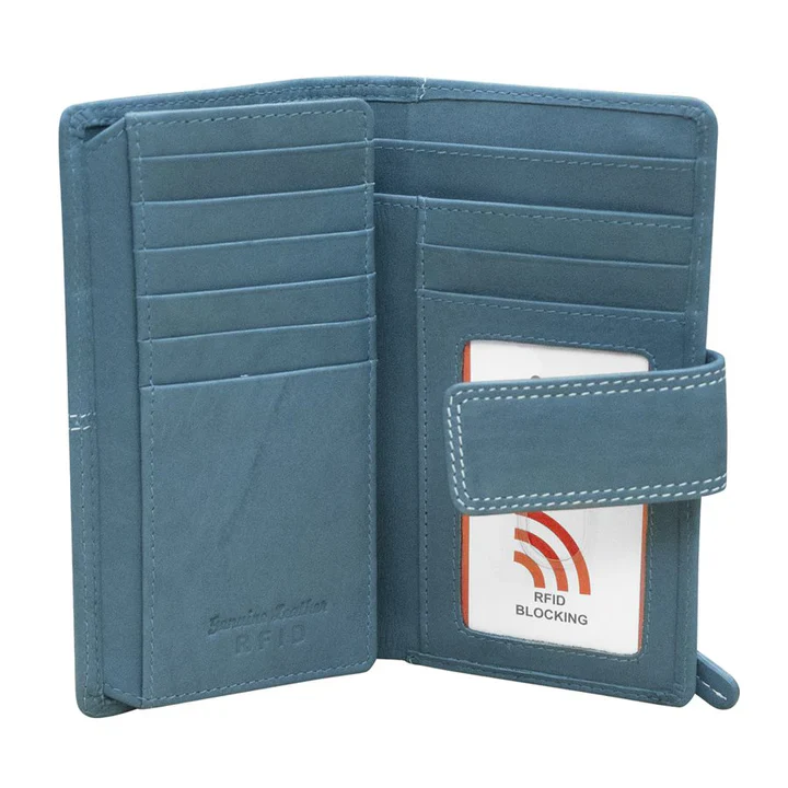 Midi Wallet | Jeans Blue Distressed Leather - Image 2