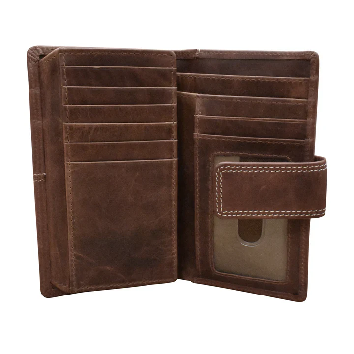 Midi Wallet | Rustic Brown Distressed Leather - Image 2