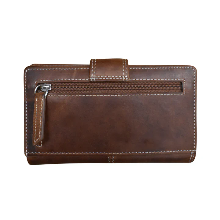 Midi Wallet | Rustic Brown Distressed Leather - Image 4