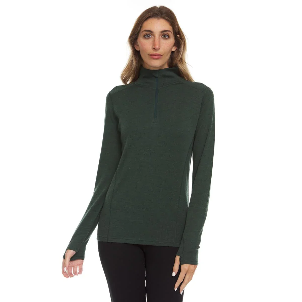 Women's Sequoia Midweight Quarter Zip Wool Top - Image 5