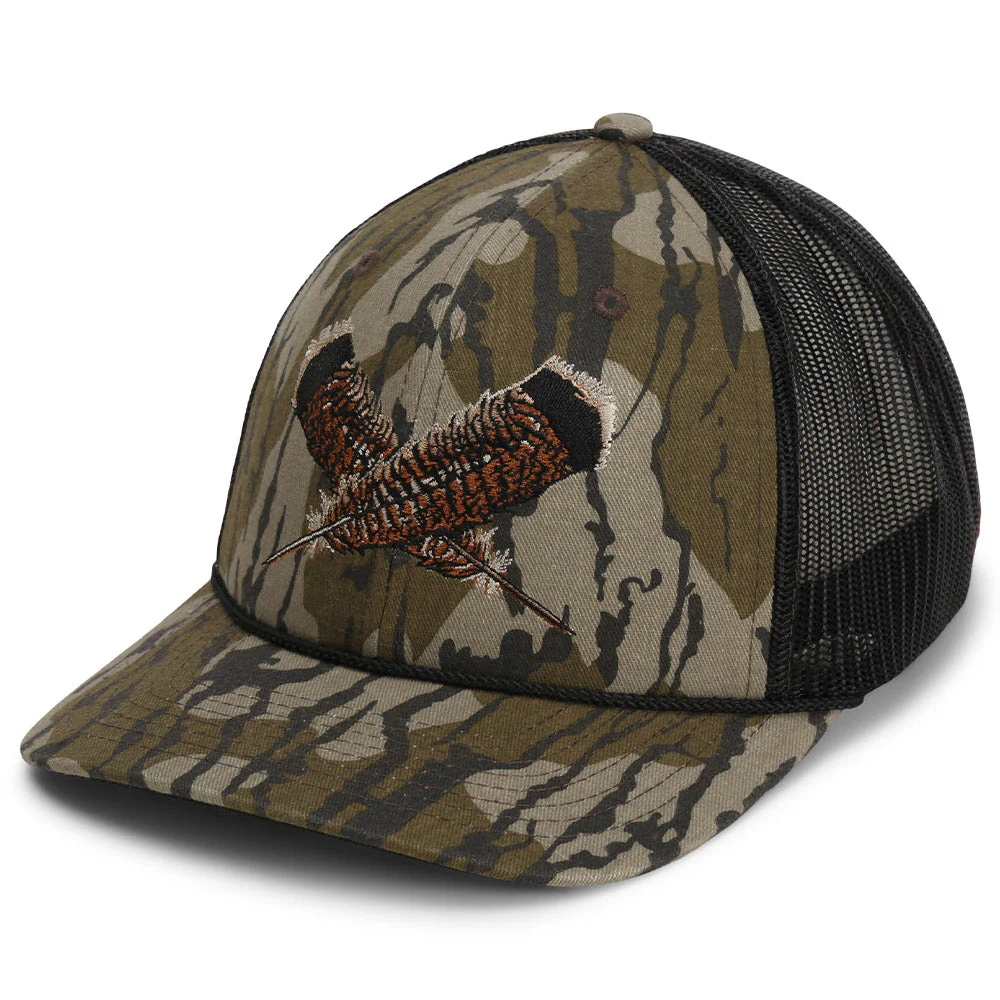 Mossy Oak Bottomland Turkey Feather Meshback Cap - Image 2