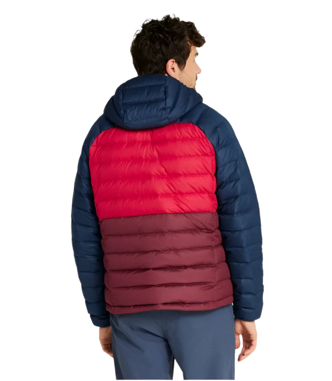 Men's Bean's Down Hooded Jacket, Colorblock | Tall - Image 2