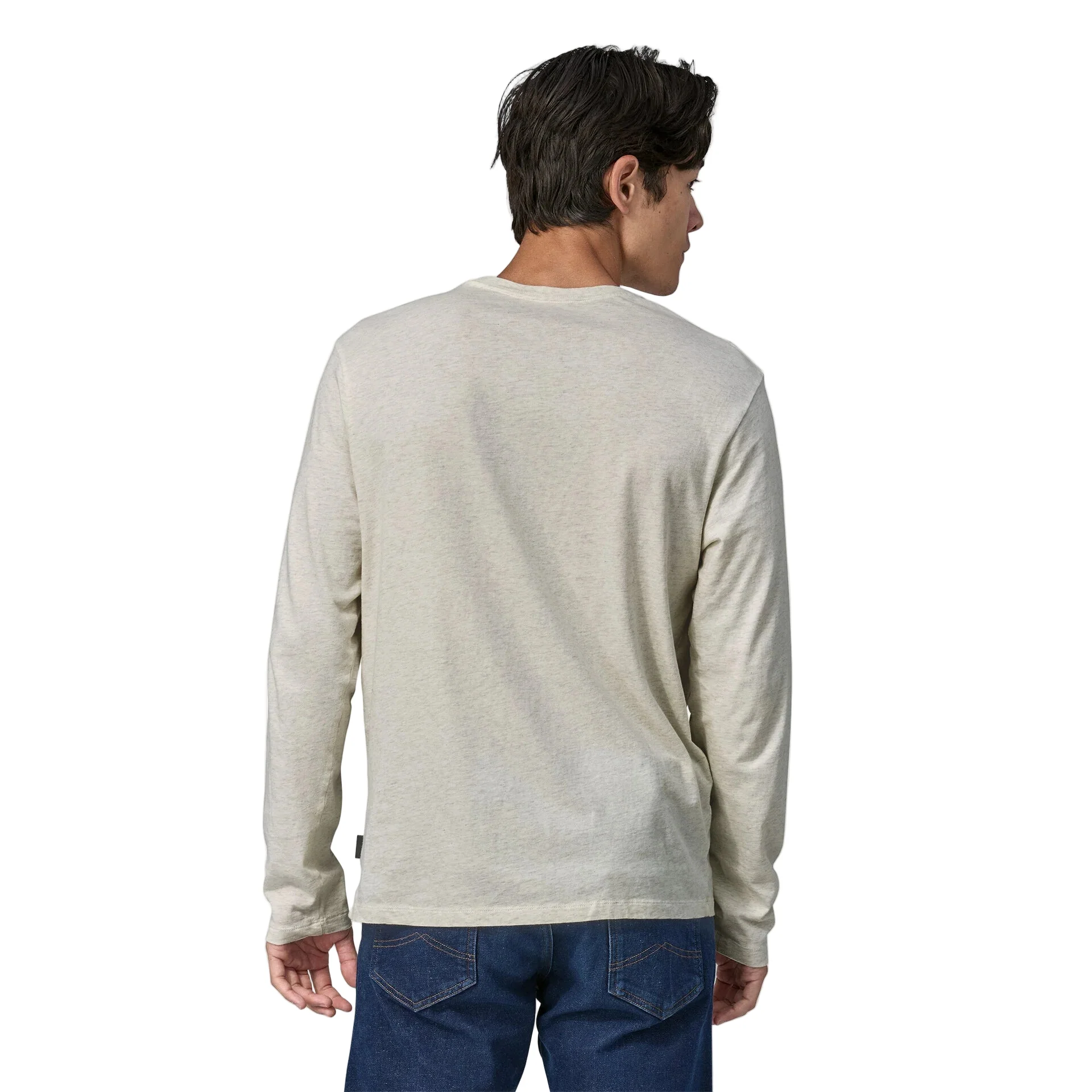 Men's Long-Sleeved Daily Henley | Birch White - Image 3