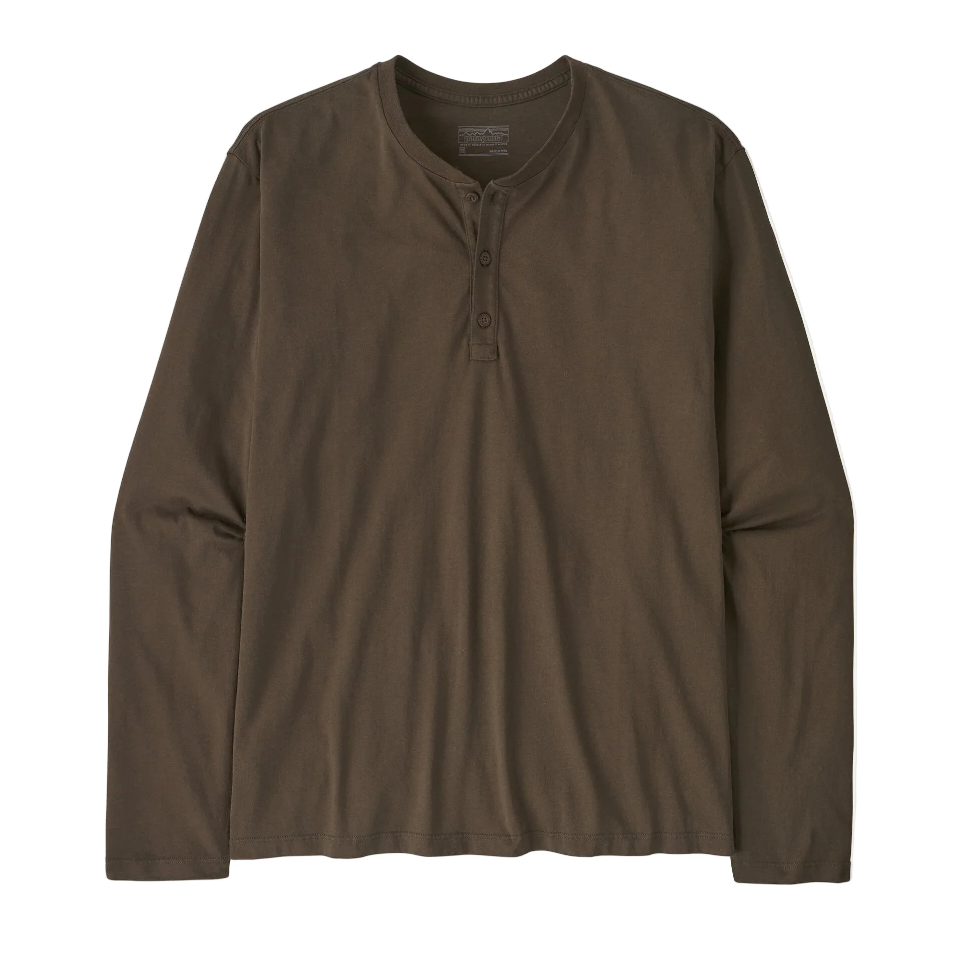 Men's Long-Sleeved Daily Henley | Otter Brown