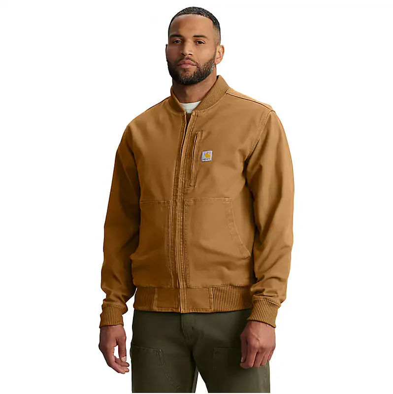 Men's Rugged Flex Duck Bomber Coat | Carhartt Brown