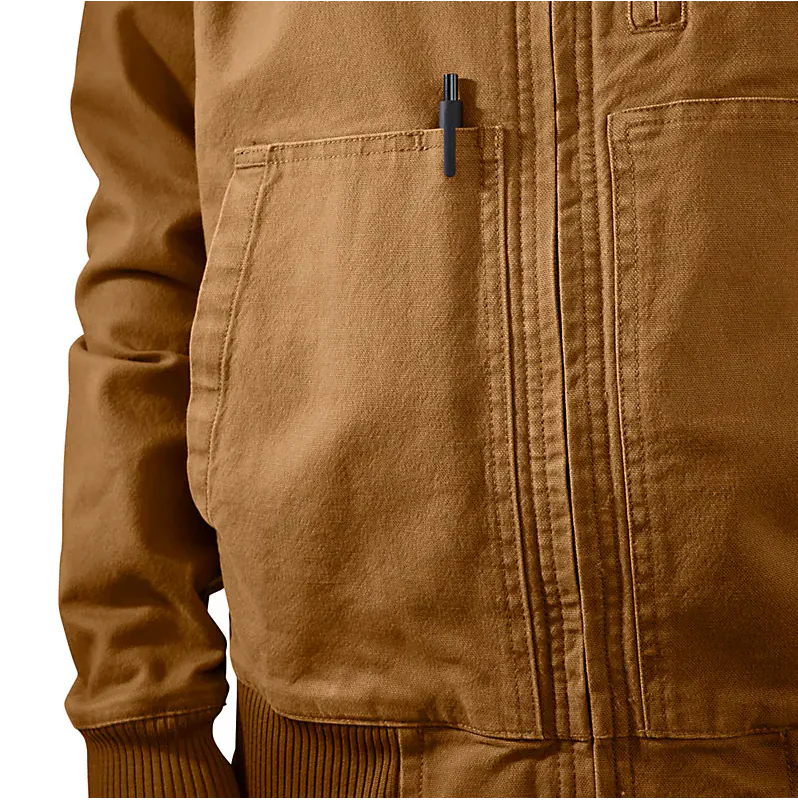 Men's Rugged Flex Duck Bomber Coat | Carhartt Brown - Image 3