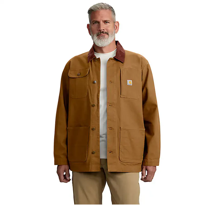 Men's Rugged Flex Duck Chore Coat Iconic C01 | Carhartt Brown