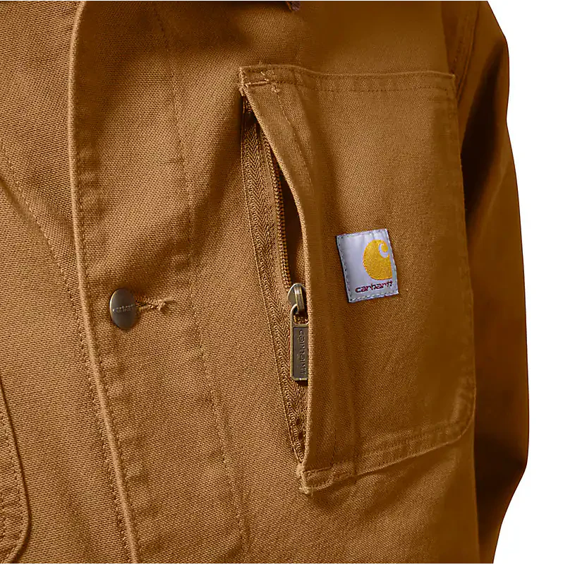 Men's Rugged Flex Duck Chore Coat Iconic C01 | Carhartt Brown - Image 4