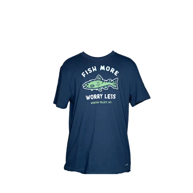 Men's Fish More Worry Less Hudson Valley Short Sleeve Crusher Tee