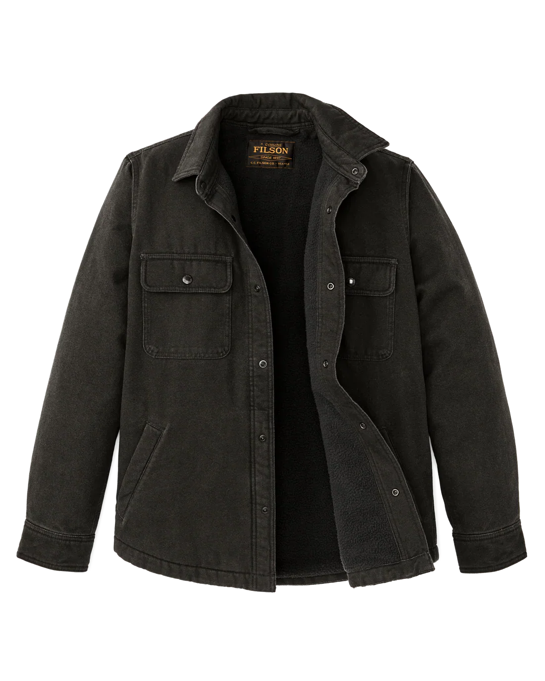 Men's Fleece Lined Jacket Shirt | Peat - Image 3