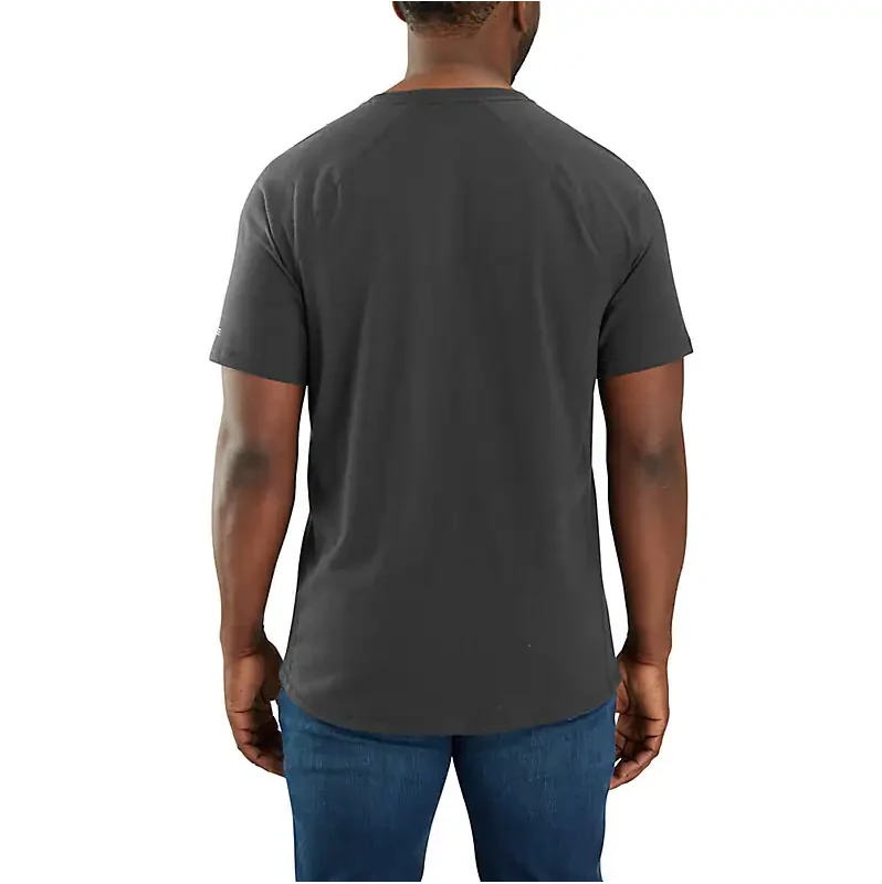 Men's Short Sleeve Midweight Force Pocket Tee | Black - Image 2