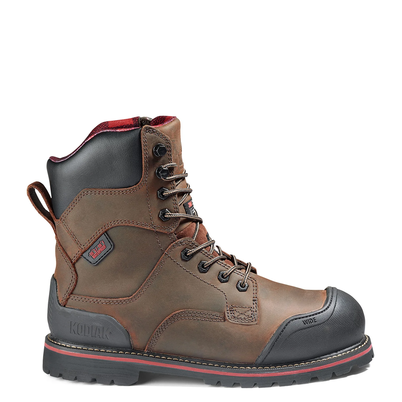 Men's Widebody Warm 8" Composite Toe Winter Safety Work Boot | Dark Brown